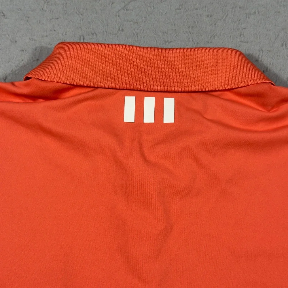 Adidas Puremotion Mens Orange Golf Polo Shirt The Links Lighthouse Sound Large